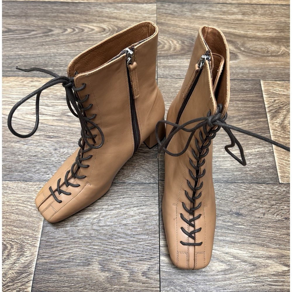 Ángel Alarcón Women's Lace-Up Heeled Boots US 5 From Spain Elegant Chic Timeless - Picture 2 of 6
